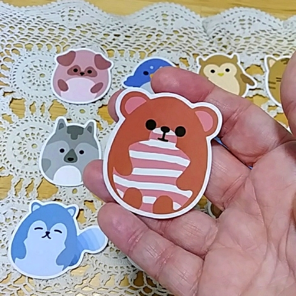 Cute animals, colorful stickers for cellphones, laptop, lockers, crafts - Picture 4 of 5